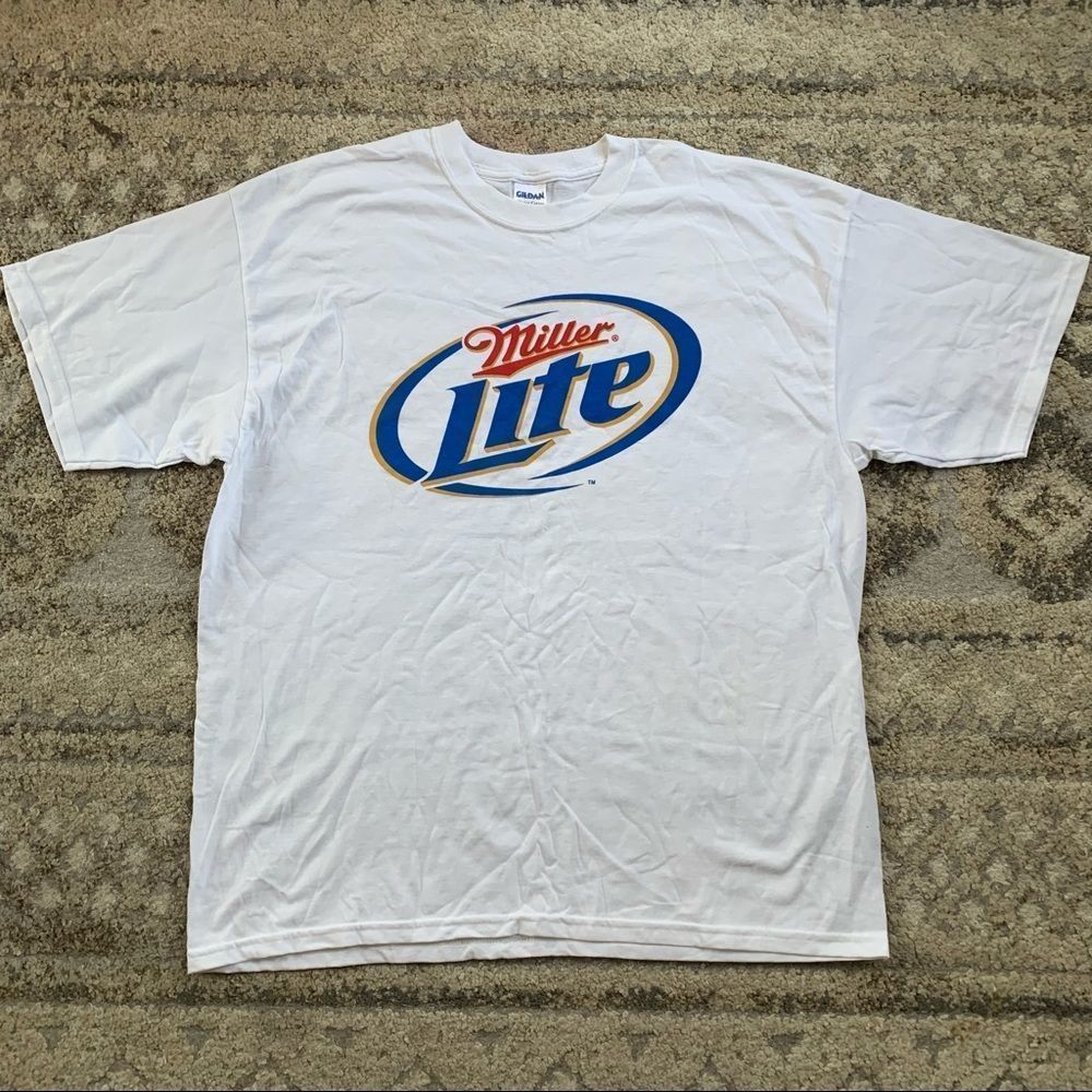 Miller Lite Promotion Logo White Short Sleeve T-Shirt XL
